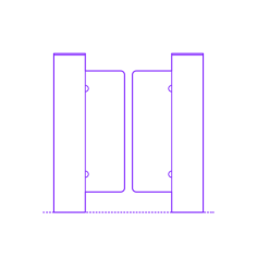 Buildings Turnstiles Contour Svg Vector, Free Vectors File